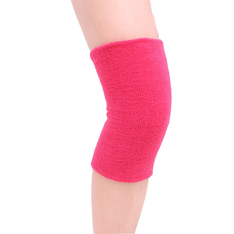 1 шт. толстые полотенца теплые танцевальные лыжные наколенники для волейбола баскетбола наколенники для спорта на открытом воздухе Велоспорт Футбол наколенники - Цвет: Rose Red