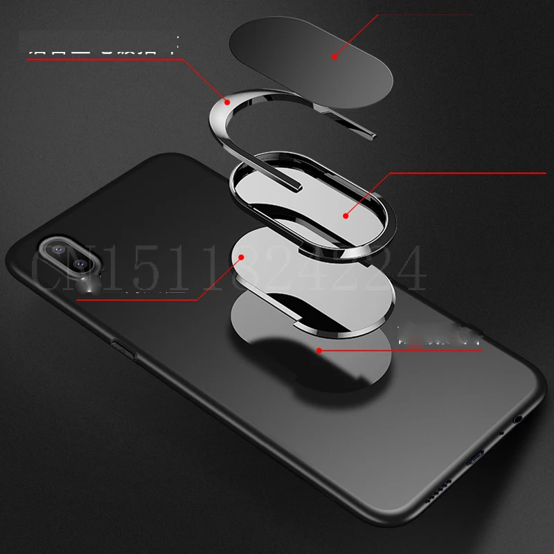 Finger Ring Cases For Meizu Note 9 8 Cover Fitted Silicone Soft TPU Magnet Matte Protector For Meizu A5 16T X8 Pro Case  (4)