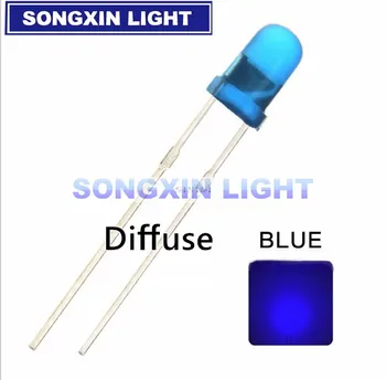 

200pcs/lot F3 Mini LED Diode 3mm Blue Color Diffused Round DIP Light-Emitting Diode LED Lamp Light Electronics Component