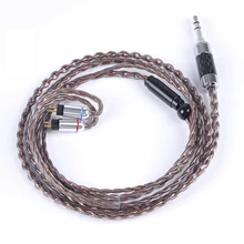 Cheap price Wooeasy 4 Core 7N Copper Silver Plated Cable 2.5/3.5/4.4mm Balanced Cable With MMCX/2pin Connector For KZ ZS5 ZS6 ZST LZ A5 A4