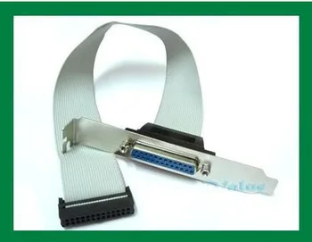 

50pcs Internal mainboard Motherboard Parallel LPT DB25 25Pin Printer print Port parallel Cable host case rear bracket PC 30cm