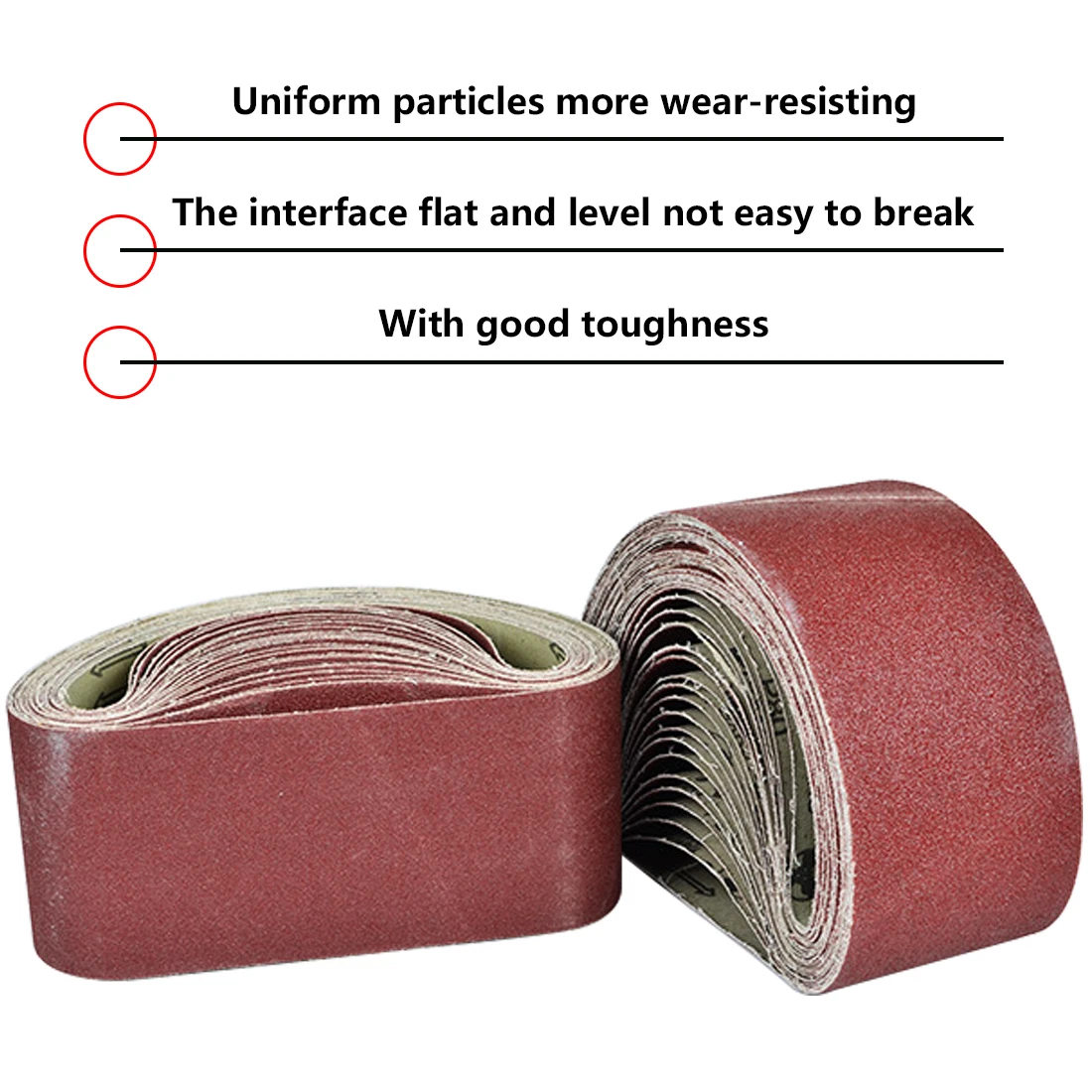 80 320 Grits Sandpaper Abrasive Bands 533x75mm Sanding Belts for Sander Power Rotary Tools