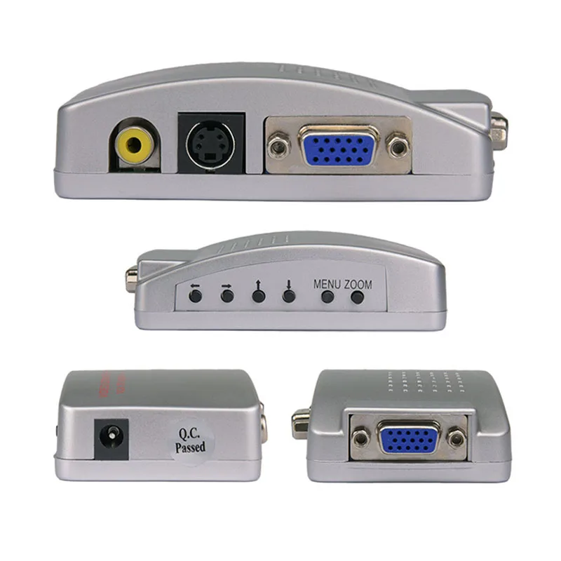 Адаптер для ПК с VGA на AV RCA ТВ монитор S видео преобразователь сигнала адаптер