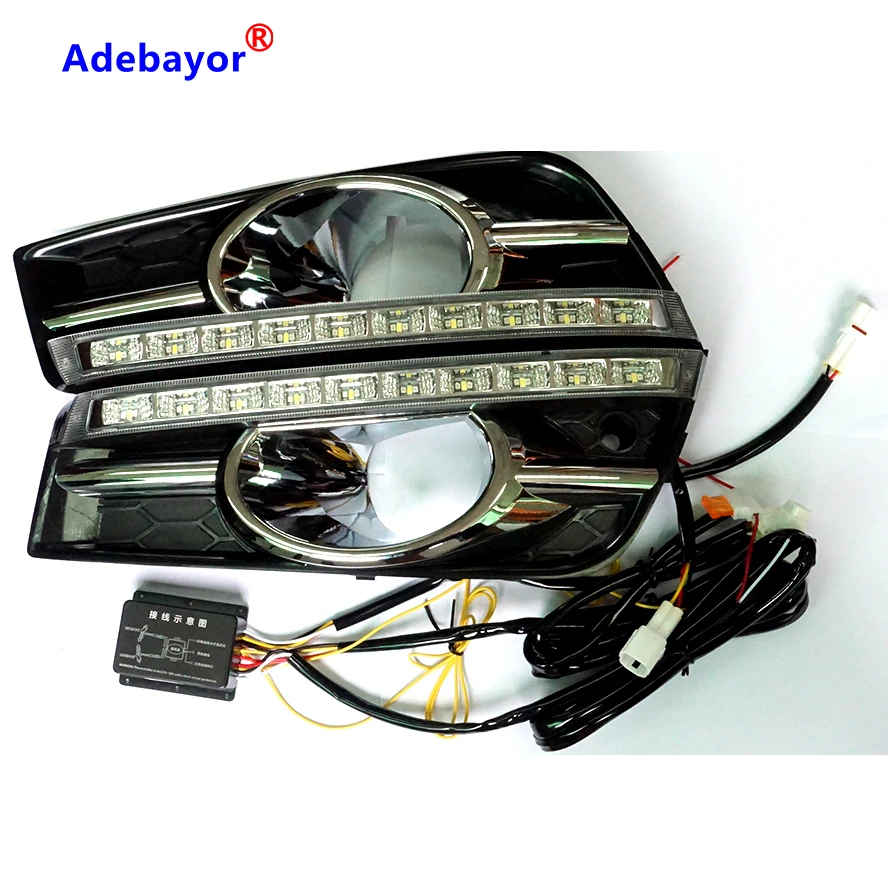 

1set special for Chevrolet Cruze High configuration LED DRL Daytime Running Light 10 LED chip with turn signal paragraph 10W