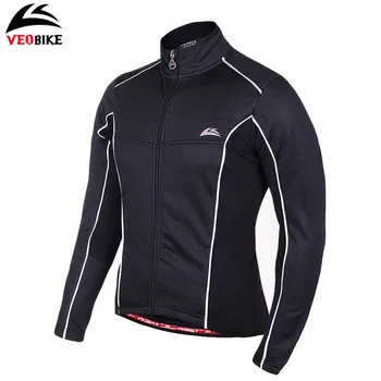 

VEOBIKE Cycling Jersey Fleece Thermal Thicken WindStopper Jackets Ropa Winter Ciclismo Clothing Men MTB Road Bike Cycling Jersey