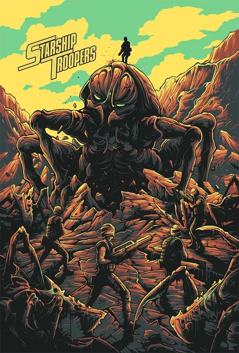 

Q0870 Posters and Prints Starship Troopers Movie 20x30 24x36 Art Poster Canvas Painting Home Decor