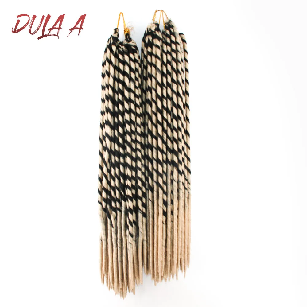 Dula A 24 корня крючком богиня косы замки Faux locs волосы Омбре синтетические дреды для наращивания волос для женщин