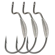 Рыболовный крючок Tsurinoya, 20 шт., колючий свинец, Офсетные Крючки, пригодные для установки в Техасе, Каролины, Флориде, 1#, 2/0# рыболовные крючки(4 упаковки