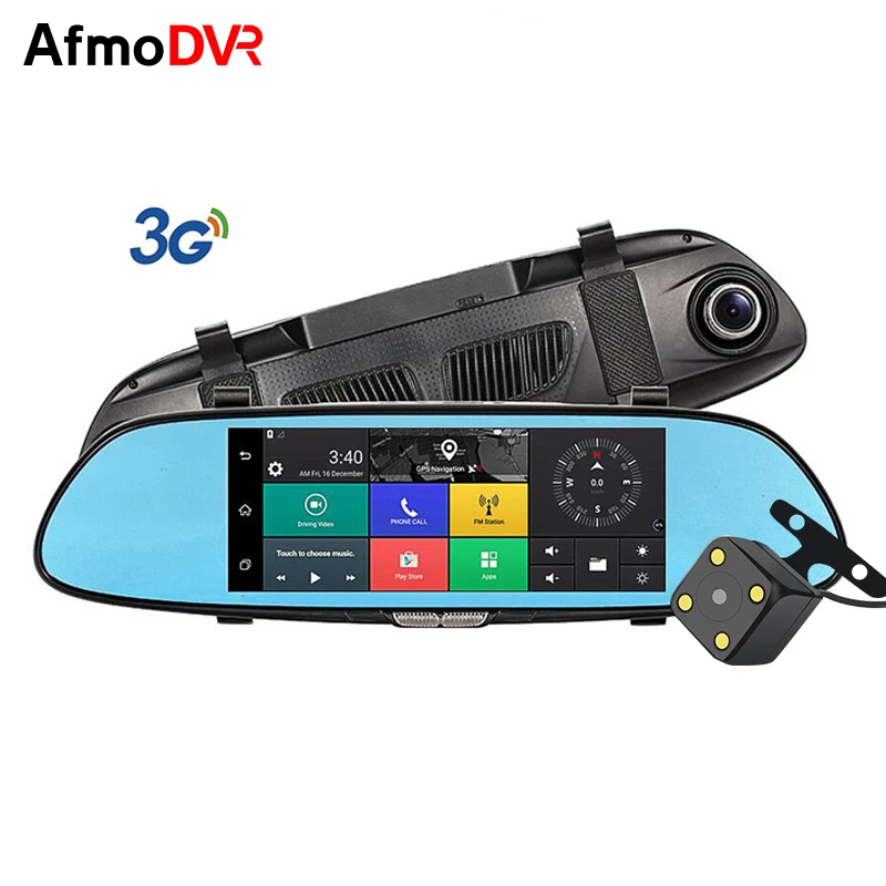 

Tekbow 7 Inch Touch Screen 3G WIFI Mirrror Camera Car Video Recorder Camera with GPS Navigation Russian Language Navitel Maps BT
