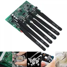 6 шт./лот антистатические пинцеты из нержавеющей стали 1,5 мм набор инструментов для ремонта электроники, ювелирных изделий и других изящных изделий