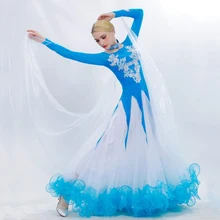 Платье для бальных танцев, новинка, для взрослых, для старших, с вышивкой, большое, свободное платье, для женщин, для латинского вальса, танго, для сцены, костюмы для выступлений