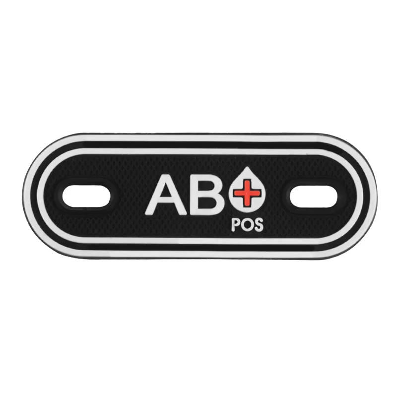 2 шт. армейский тактический боевой дух отрицательная группа крови положительный A B AB O POS+-тип крови патч ID тег значок аппликации - Цвет: 2
