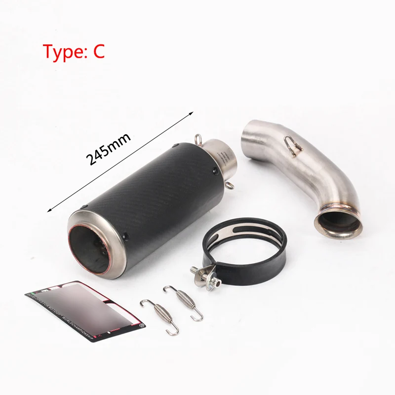 For 2017 2018 KTM 125 250 390 Duke RC390 Exhaust Pipe Slip On 51 mm Motorcycle Mid Tail Pipe No DB Killer Escape Modified Pipe