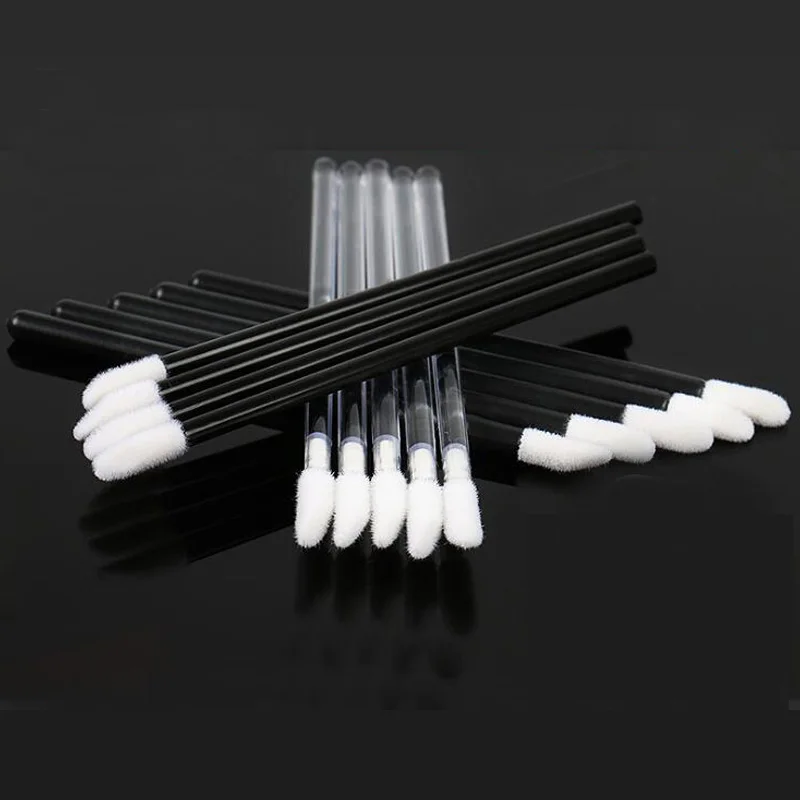 50pcs free shipping Disposable Cosmetic Lipstick Lip Gloss Makeup Brush