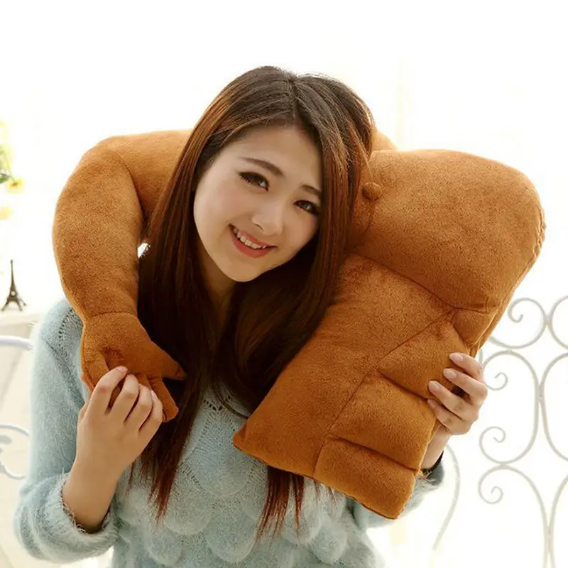 Funny Muscle Boyfriend Arm Soft Throw Pillow Body Hug Girlfriend