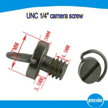 10 pcs Retail sales camera accessories 1/4″ UNC screw with D-ring for tripods ball head and quick release plate