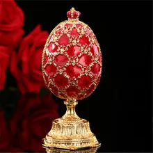 Qifu Nga Đỏ Xanh Dương Xanh Faberge Trứng Và Thu Nhỏ Lâu Đài Trong Nghề Thủ Công Cho Trang Trí Nhà Tặng