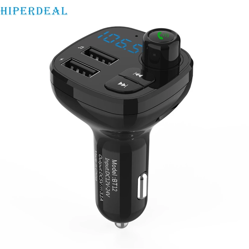 

HIPERDEAL HY91 Mp3 Player FM Transmitter Handsfree USB TF SD Remote Bluetooth Support an external TF card #03
