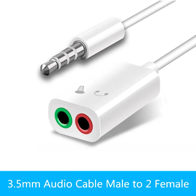 Earphone Extension Cable Jack 3.5mm Audio Male to 2 Female Aux cable Headphone Splitter for iPhone Samsung PC 17cm | Мобильные
