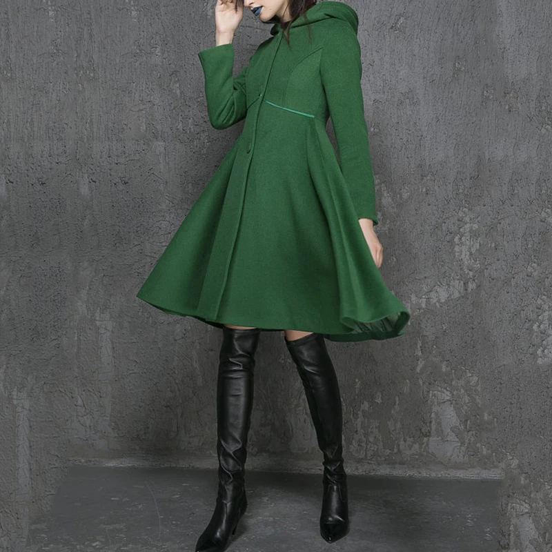 

Plus Size Overcoat Windbreaker Coat Outerwear Trenchcoat Beauty Hooded Trench Dress Pockets