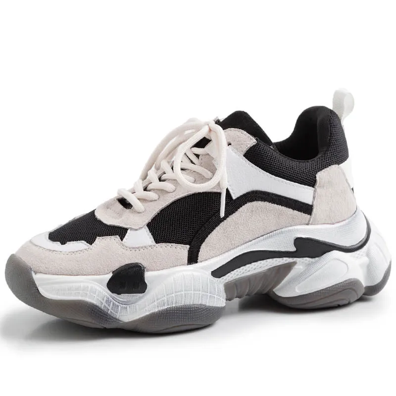 

2019 Genuine Leather Women's Running Shoes Athletic Walking Fashion Sport Shoes For Women Casual Ladies Sneakers Woman Brand