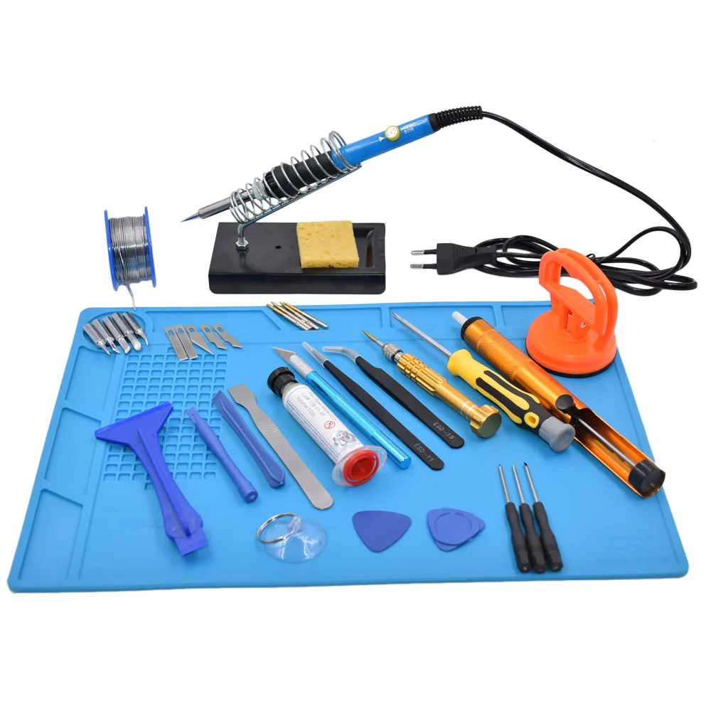 Cell Mobile Phone Repair Tools Solder Soldering Iron Screwdriver Plier