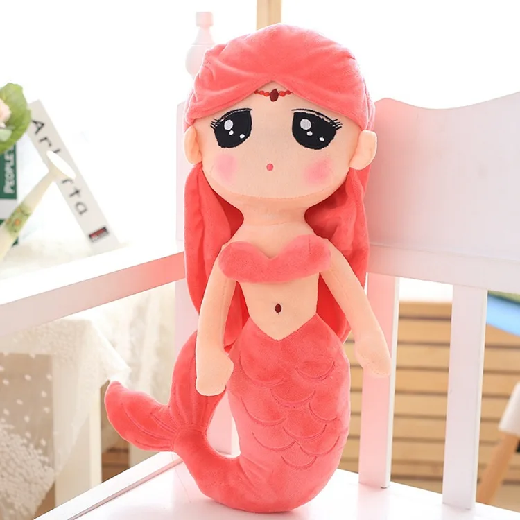 

new plush bikini Mermaid toy lovely hot pink Mermaid doll gift about 50cm 521
