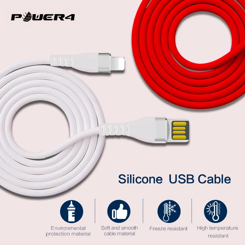 Противозамерзающий USB кабель Power4 для iPhone шнур быстрой зарядки Lightning провод Apple