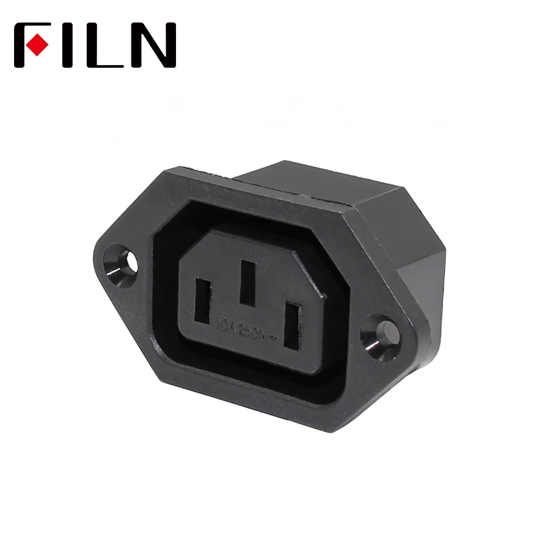 Conector hembra de de alimentación de CA 320 C14, receptáculo de 250V 10A para AMP, tornillo montado en Panel de ordenador|Enchufes eléctricos| - AliExpress