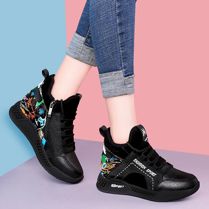 JINBEILEE Women's Colorful Fashion Thick-soled Walking Shoes Increase Breathable and Comfortable Sports Casual Shoes Women