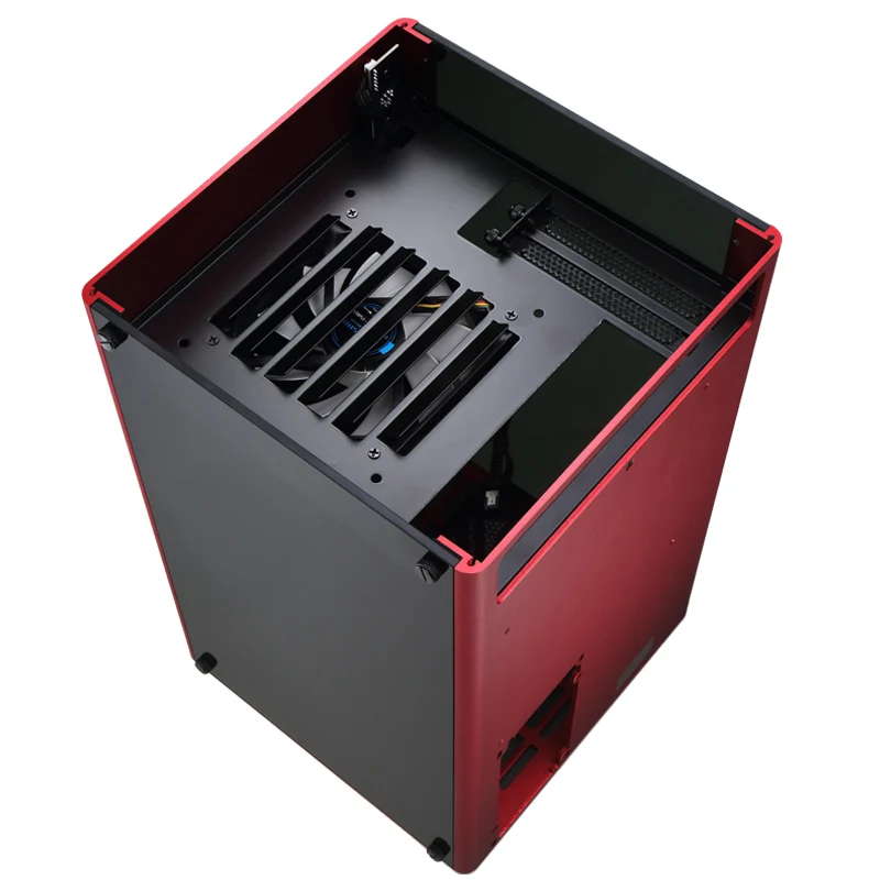 Компьютерный корпус Jonsbo VR1 закаленное стекло HTPC Mini ITX алюминиевый с поддержкой 3 5