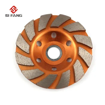 

Heavy Duty 100mm Concrete Turbo Diamond Grinding Cup Wheel Grinding Wheel Disc for Concrete Granite Marble Stone Polishing tool