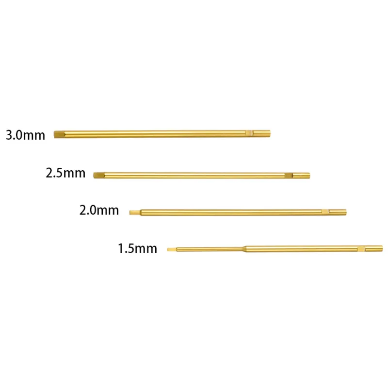 

RJXHOBBY Golden 100mm Titanium Hex Driver Pins 1.5mm 2.0mm 2.5mm 3.0mm