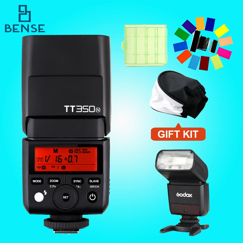 

Godox TT350N Mini 2.4G Wireless TTL Camera Flash Master & Slave Speedlite 1/8000s High Speed Sync for Nikon Camera