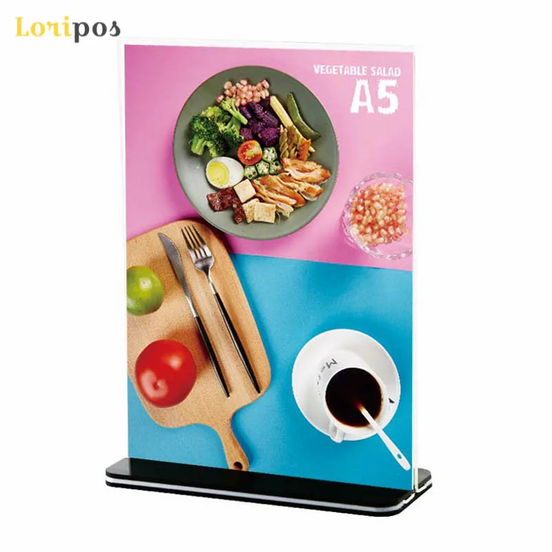 

15*21cm A5 acrylic label holder desktop frame label holder KTV hotel restaurant banner poster tag list menu display label frame