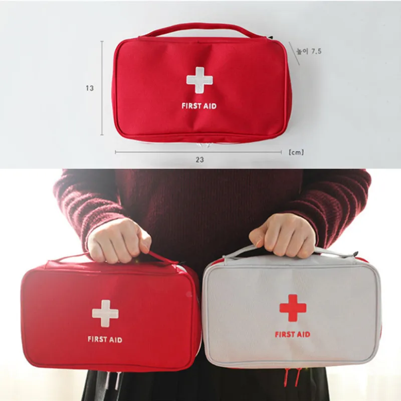 Portable Household Medicine Bag Multi-Layer Empty First Aid Kit Pouch Bag Outdoor Car Bag Travel Rescue Bag For Emergency Case