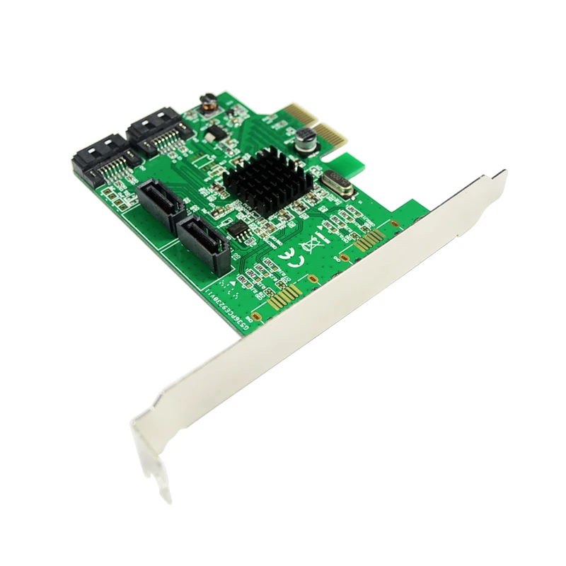  4 Ports SATA 30 6 Gbps SSD PCI-e Controller Karte PCIexpress 2x zu SATA III Port Multiplier Adapter