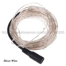 Новинка 9 видов цветов светодиодные гирлянды DC 12 В Водонепроницаемый 33 футов серебро/медный провод свет бытовая комната праздничные Свадебные украшения