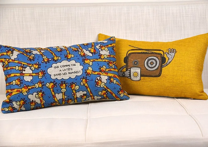 

Giraffe pillow cover, Creative cartoon Radio Giraffe waist pillow case pillowcase/houseware No Core