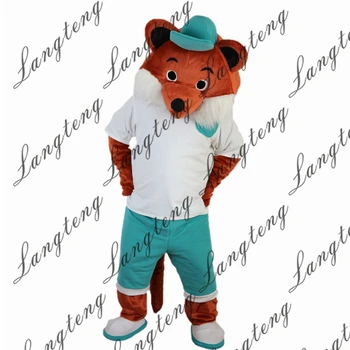 

Hot Sale Sport Brown Fox Mascot Costume Adult Size Halloween Outfit Fancy Dress Suit Free Shipping 2019New