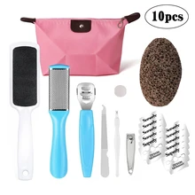 10 шт. твердое удаление натоптышей кутикулы удалитель скрабер Педикюр Рашпиль для ног инструменты для ногтей ног/Уход за кожей набор