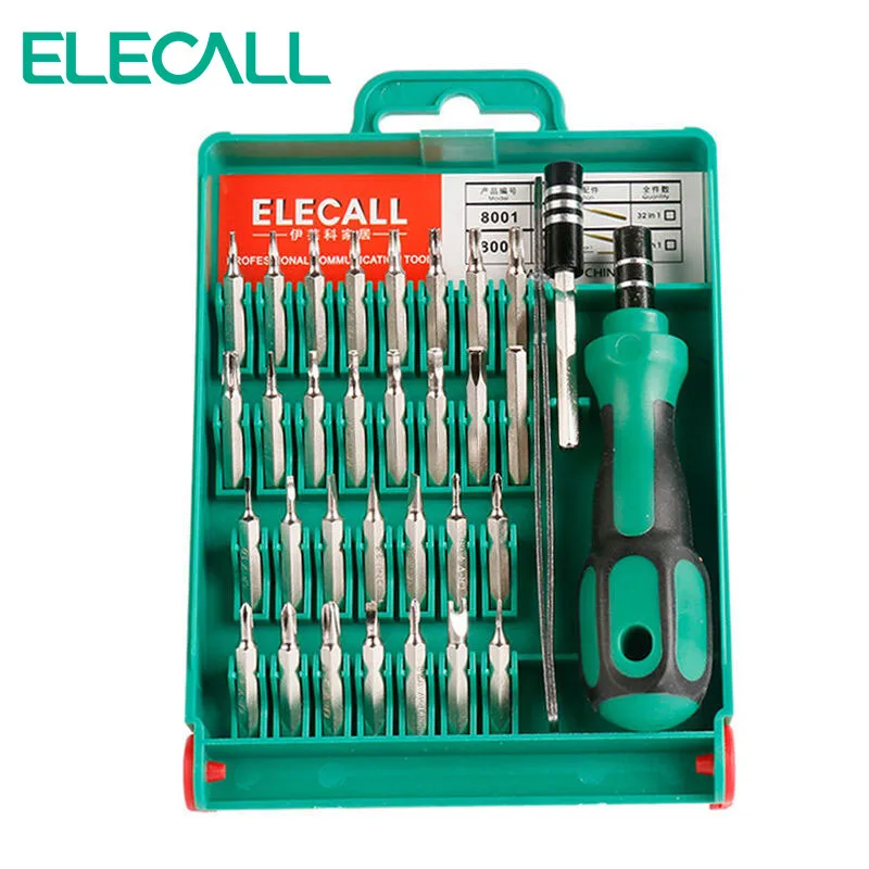 

ELECALL 33 in 1 Multifunction Pocket Tools Precision Kit Magnetic Tool Box Screwdriver set Iphone PC Watch TabIet Repair 8002