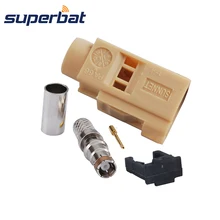 Superbat Fakra I бежевый/1001 разъем Женский обжимной разъем для Bluetooth для Caxial кабель RG58 LMR195