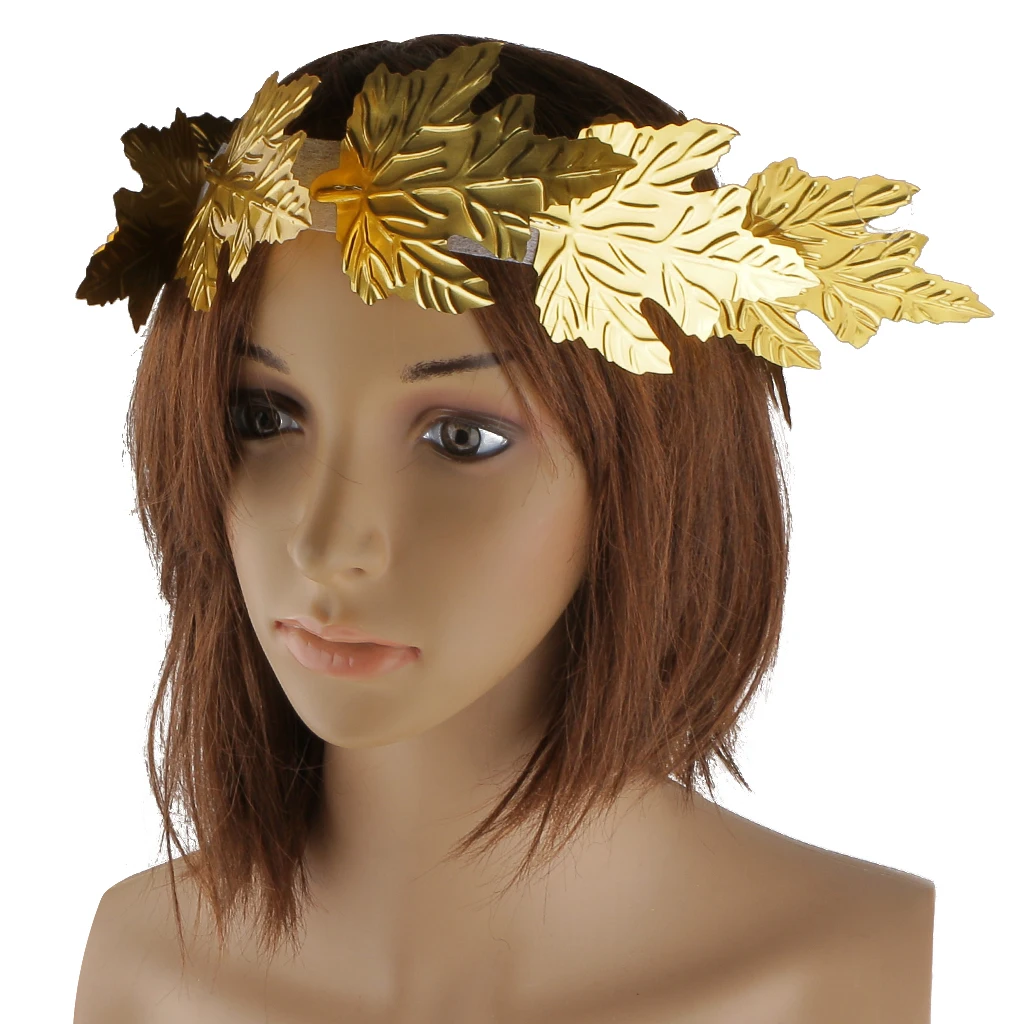 

2019 Novelty Golden Leaf Headband Roman Greek Goddess Laurel Wreath Fancy Dress Stage Costume Headband Head Decor Headdress