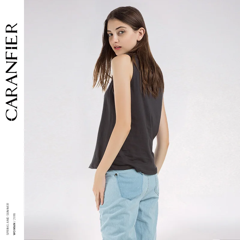 CARANFIER/женская футболка в стиле панк летающие крылья с галстуками черные летние