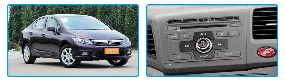 Discount Octa Core 2 Din Stereo Android 8.0 Car Radio for Honda CIVIC 2012 2013 2014 2015 right hand GPS Navigation CD DVD Player FM 4