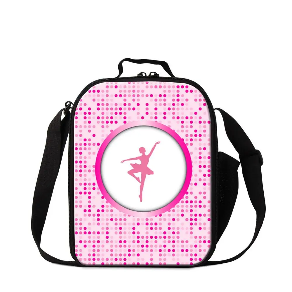 Us 16 89 35 Off Dispalang Ballet Shoe Print Lunch Bag For S Kids Thermal Cooler Personalized Insulated Students Food Bags In