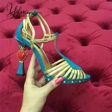YIFSION 2018 New Fashion Genuine Leather Women Summer Sandals Sexy Open Toe Buckle Strap Thin High Heel Sandals Shoes Woman YIFSION 2018 New Fashion Genuine Leather Women Summer Sandals Sexy Open Toe Buckle Strap Thin High Heel Sandals Shoes Woman