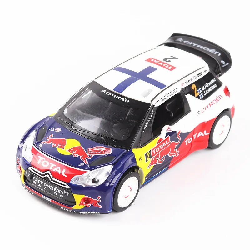 Новая 1:32 модель автомобиля Citroen DS3 WRC из сплава литья под давлением с выдвижной