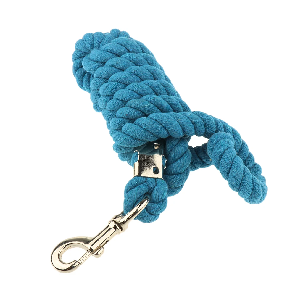 Perfeclan  Premium Horse Lead Ropes Cotton Weave Rein Halters Braided Reins 2.5 m Extra Thick Rope 